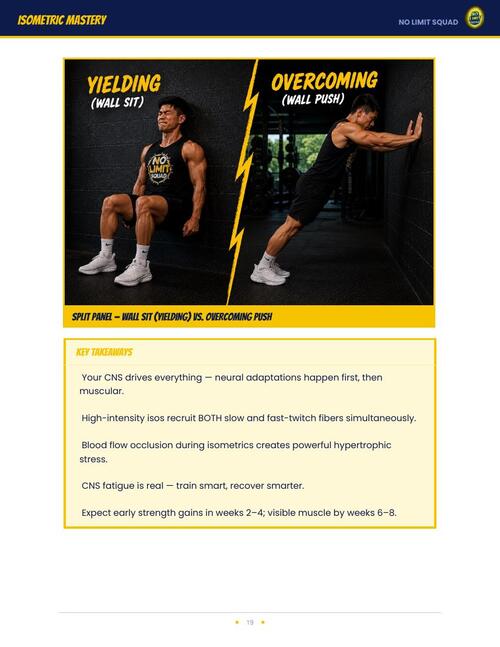 Sample page — yielding vs overcoming isometrics split panel